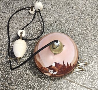 krásný starožitný kompletní stahovací lustr s ověsy - 7