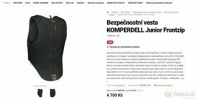 Bezpečnostní vesta Komperdell Junior Frontzip - 7
