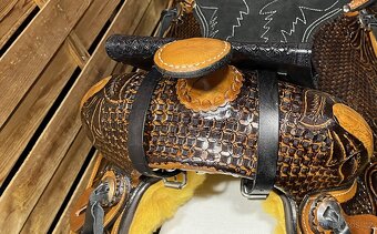 Kožené pouzdro na mobil k westernovému sedlu - 7