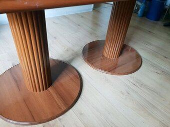 Stůl jídelní rozkládací a 8 židlí - masivní - 7