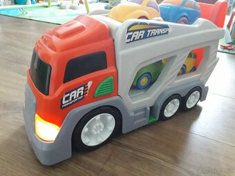 Auto větší cca 40cm/přepravník 4 autíčka - 7