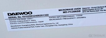 Mikrovlnná trouba Daewoo MD FC206SB - 7