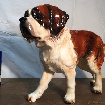 Velká porcelánová socha Bernardýn Goebel - 7