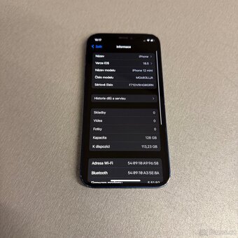 iPhone 12 mini 128GB modrý, pěkný stav, 12 měsíců záruka - 7