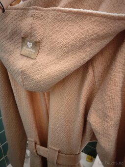 Těhotenský/nosící vlněný kabát od Mamiky - 7