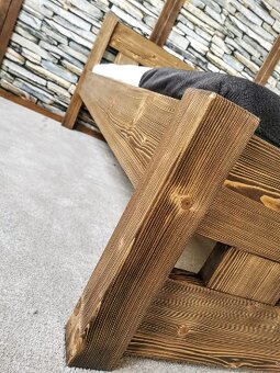 Drásaná postel Bruno 140x200 Antický dub - 7