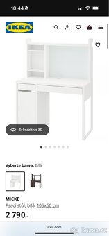 IKEA stůl MICKE s nástavcem a dětskou židlí - 7