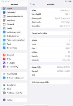 iPad Air M1 256GB Wi-Fi Starlight Baterie 100% - 7