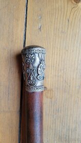 Hůl špacírka hlavice s vyobrazením koně a místem na monogram - 7