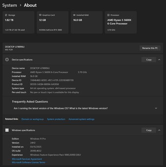 Herní PC AMD Ryzen 5 5600X, RTX 3060 12GB, 16GB RAM, 2TB SSD - 7