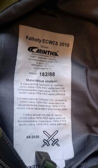 Komplet blůza a kalhoty ECWCS 2010 goratex AČR - 7