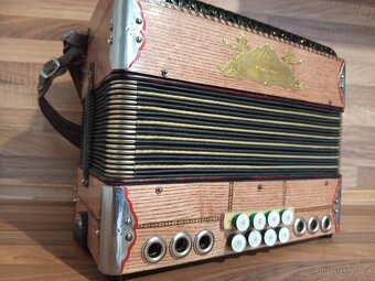 Heligonka (harmonika,akordeon) Flatscher G-C ladění - 7