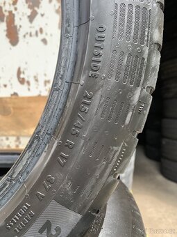 4ks 215/45/17 Continental/2015/87V/letní pneu 5.5m - 7
