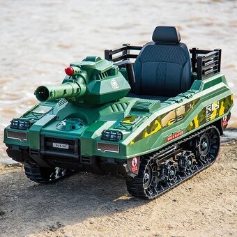 Dětský elektrický tank - včetně dálkového ovládání - 7