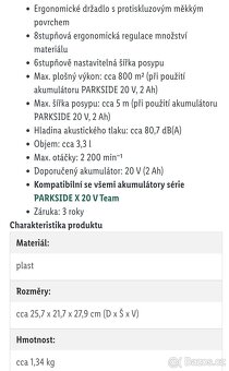 Aku rozmetadlo Parkside - 7