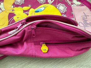 Dětský dívčí růžovo-fialový batoh Tweety, 3 komory - 7