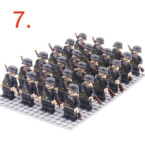 Figúrky vojakov (24ks) + Zbrane - typ lego - nové - 7