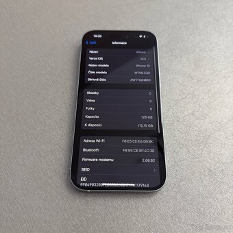iPhone 15 128GB modrý, jako nový bez škrábance, záruka - 7