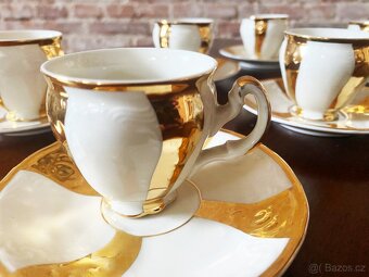 Porcelánový kávový/čajový set "Bernadotte" - Zlacený - 7