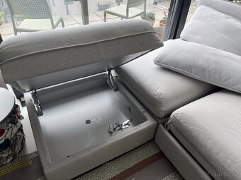 Prodám IKEA VALLENTUNA – modulový gauč, 4 díly, 2x lůžko, úl - 7