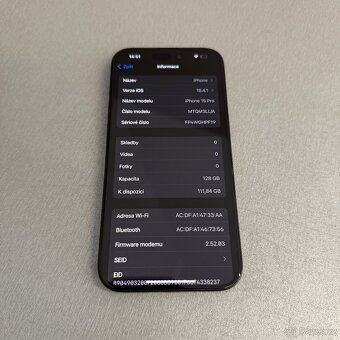 iPhone 15 Pro 128GB, 100% kondice baterie, záruka - 7