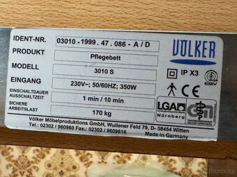 Elektrická postel Völker s antidekubitní matrací Systam - 7