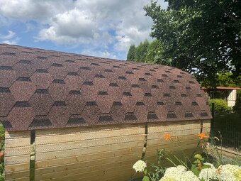 Oválná sauna s odpočívárnou 4 x 3 m - 7