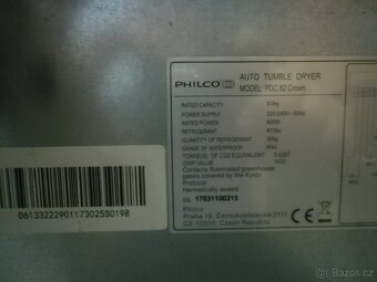 Prodáme sušičku Philco na 8 kg prádla, A++ class - 7