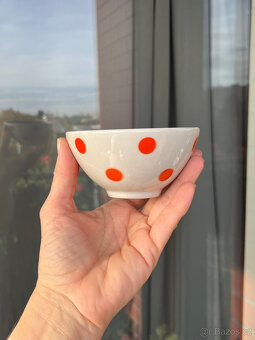 6x porcelánová miska Puntík 200ml, USSR - 7