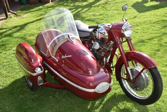 Pěkná JAWA 500 OHC 02 se sidecarem Velorex - 7