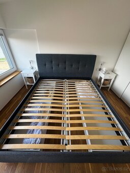Čalouněná postel IKEA IDANÄS, 180x200 cm, tmavě šedá - 7