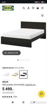 Manzelska postel Malm a matrace - 7