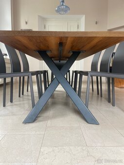 Designový jídelní stůl 240x100cm  a 8 židli - 7