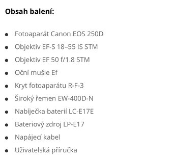 Canon EOS 250D + 18-55 IS STM + 50 STM f/1.8 - 7