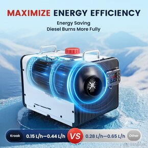 Nezávislé naftové topení 5-8kW 12, 24 a 220V, Bluetooth - 7