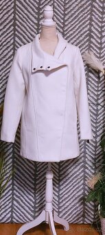 BÍLÝ KABÁTEK - MANGO vel. M + LUXUSNÍ LÍMEC - 7