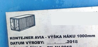 2018 vana 4.3x2.3x2m oko125cm kontejner hák do12t aut/nosiče - 7
