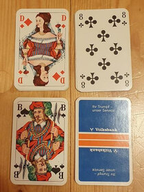 Mix starých hracích karet - žolíkové karty, karty na mariáš - 7