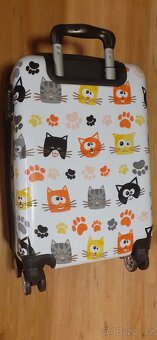 dětský cestovní kufr na kolečkách motiv kočky 55cm - 7
