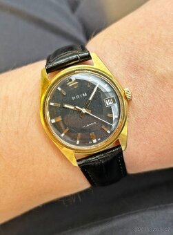 Československé Retro Vintage Mechanické hodinky PRIM Čierne - 7