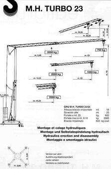 Stavební věžový jeřáb Edilgru T 23 - 7