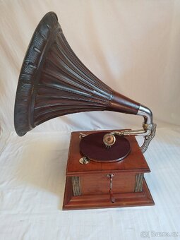 Starožitný troubový gramofon Primofon - 7