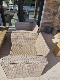 Ratanova sedací souprava s polstry - 7