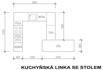 Kuchynská linka se stolem - 7