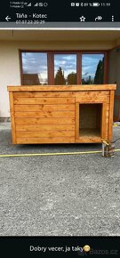 Dřevěný kotec pro psa s boudou. - 7