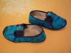 Dětské modré manšestrové bačkůrky, 16,5 cm - 7