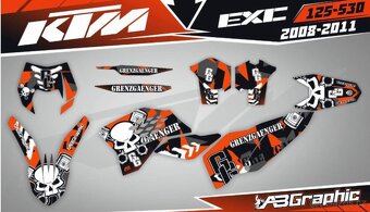 Polepy na enduro,motard motorky KTM - 7