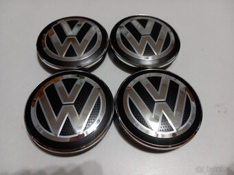 Středové krytky Vw, 65x56mm, strukturované logo - 7
