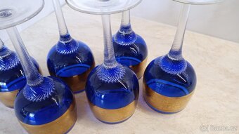 Skleničky Bohemia glass 6ks modré - 7