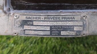 Prodám použitý přívěs Sacher RS - 02 KLASIK - 7